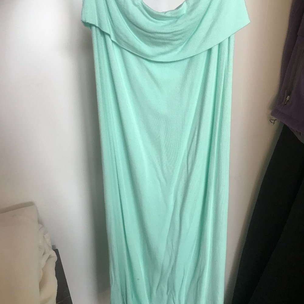 Seafoam green maxi skirt
